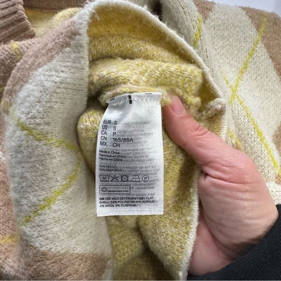 Pringle of Scotland x H&M Diamond Check Wool Blend Sweater - Picture 8 of 9